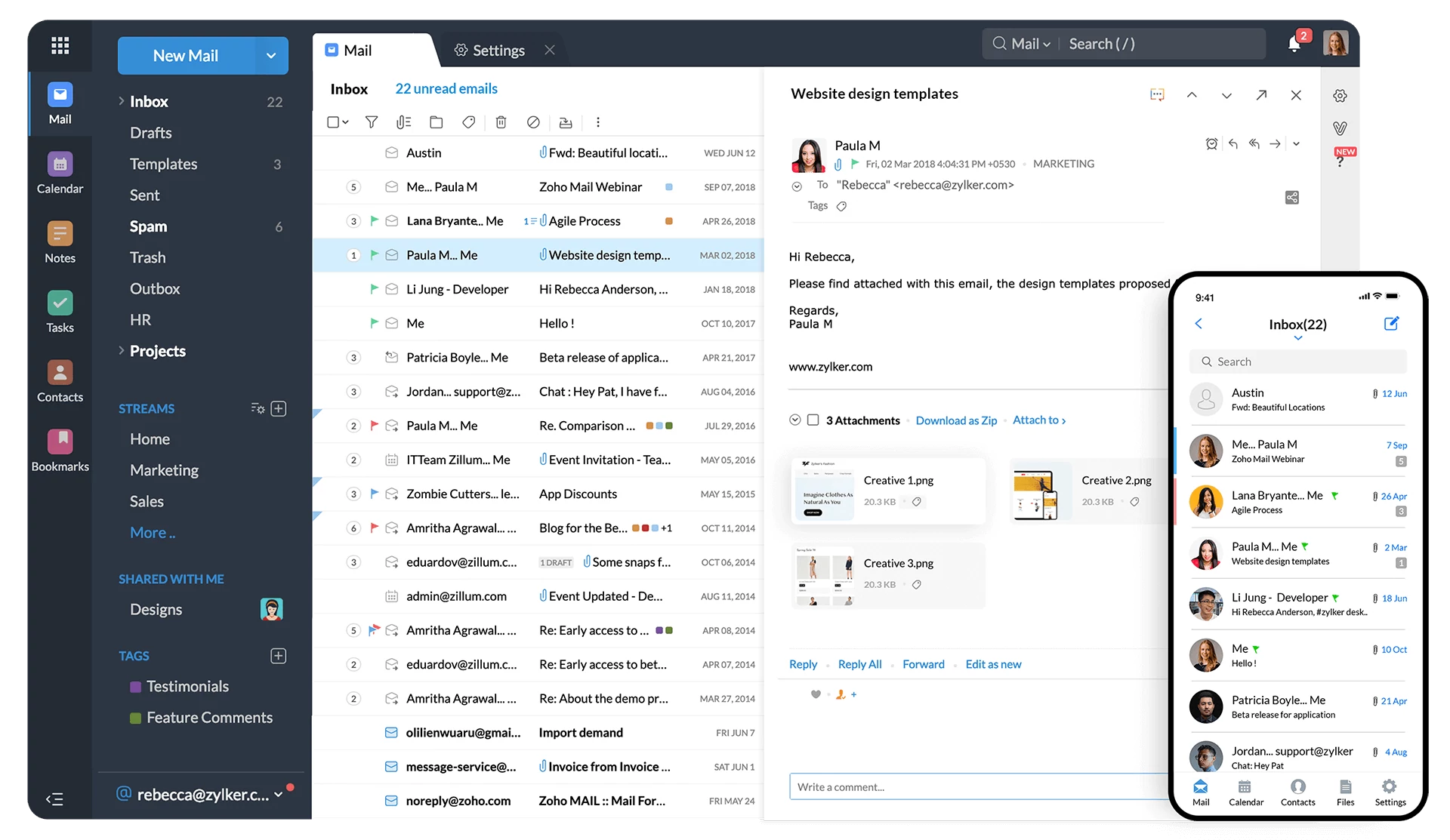 Business Email Interface